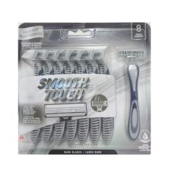 Smooth Touch Razor 8pk Gray-wholesale