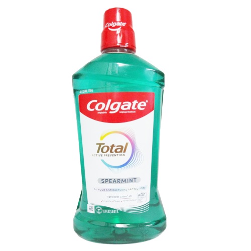 Colgate Mouthwash Total 33.8oz Spearmint-wholesale Colgate Mouthwash Total 33.8oz Spearmint-wholesale