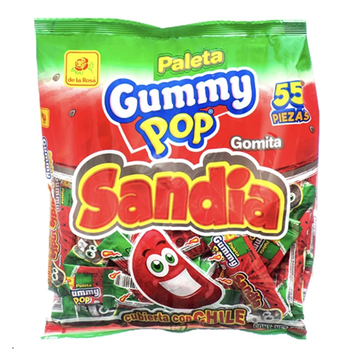 De La Rosa Gummy Pop 55ct Watermelon-wholesale De La Rosa Gummy Pop 55ct Watermelon-wholesale