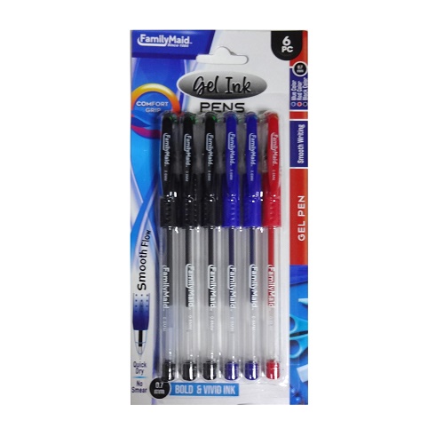 Gel Ink Pens W-Grip 6pc Asst Clrs-wholesale