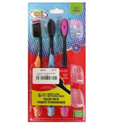 Oral Fusion Toothbrush 6pk W-Cap Soft-wholesale
