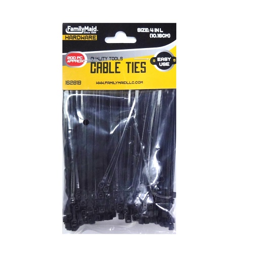 Cable Ties 200pc 4in Black-wholesale