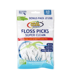 Oral Fusion Floss Picks 60ct Spr Clean-wholesale