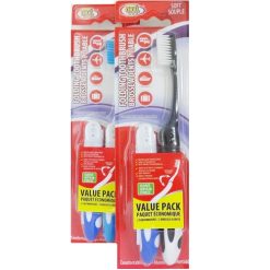 Toothbrush Folding 2pk Asst Clrs-wholesale