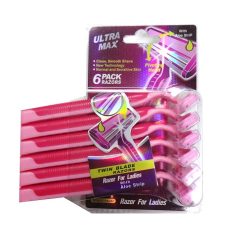 Ultra Max Razor 6pk Twin Blade Pink-wholesale