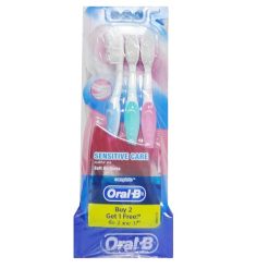 Oral-B Toothbrushe 3pk Sensitive Care-wholesale