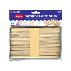 Craft Wooden Sticks 50ct 5½in Jumbo-wholesale