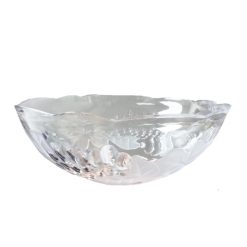 Bowl Plastic Clear 9.5in Grape Design-wholesale