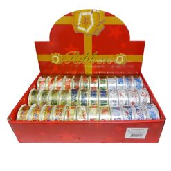 X-Mas Ribbon 2.5 X 3 Yrds Asst-wholesale