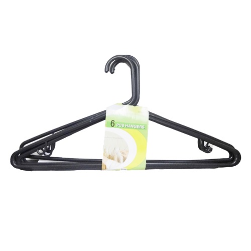 Hangers Plastic 6pc Black-wholesale Hangers Plastic 6pc Black-wholesale