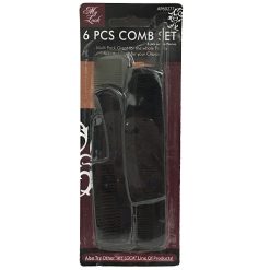 Comb Set 6pc Black-wholesale