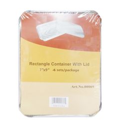 Aluminum Rect Container W-Lid 4pc 7X9in-wholesale