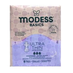 Modes Ultra Thin Pads 8ct Overnight-wholesale
