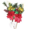 X-Mas Flower Pick 13in Asst-wholesale
