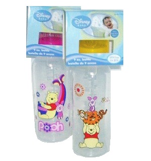 Baby Bottle 9oz Pooh Design Asst-wholesale