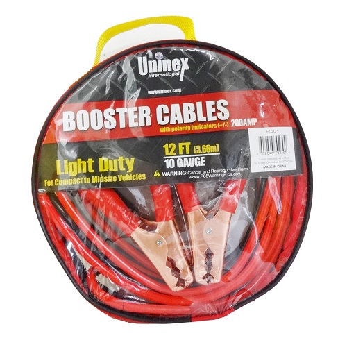 Uninex Booster Cables 12Ft 200 AMP-wholesale Uninex Booster Cables 12Ft 200 AMP-wholesale