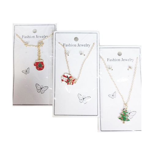 X-Mas Necklace & Stud Earring Set Asst-wholesale X-Mas Necklace & Stud Earring Set Asst-wholesale