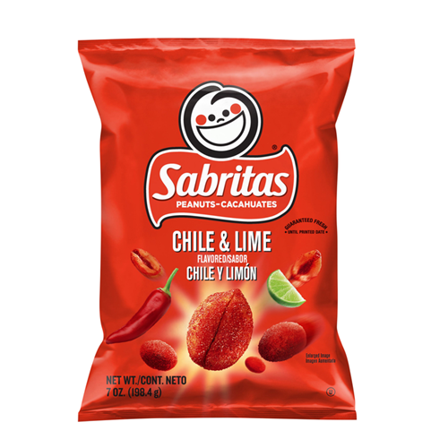 Sabritas Peanuts Chile & Lime 7oz-wholesale Sabritas Peanuts Chile & Lime 7oz-wholesale