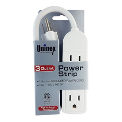 Uninex Power Strip 3 Outlet 1ft  0.31m-wholesale