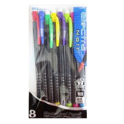 Pencil Mechanical 8ct Black Asst Clrs-wholesale