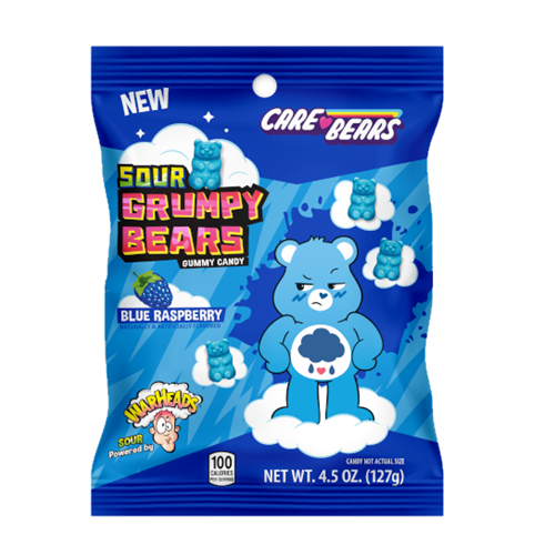 Warheads Sour Grumpy Bears 4.5oz Blue-wholesale Warheads Sour Grumpy Bears 4.5oz Blue-wholesale