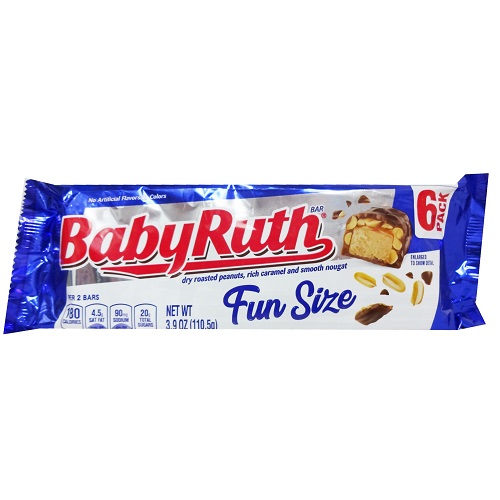 Nestle Baby Ruth 3.9oz Fun Size 6pc-wholesale Nestle Baby Ruth 3.9oz Fun Size 6pc-wholesale