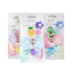 Hair Metal Snaps 4pk Asst Design-wholesale