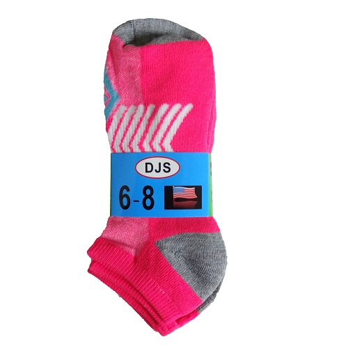 Cushion Socks 2pk 6-8 Asst-wholesale