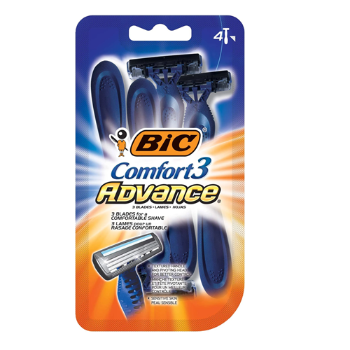 Bic Comfort-3 Razors 4pk Advance-wholesale Bic Comfort-3 Razors 4pk Advance-wholesale