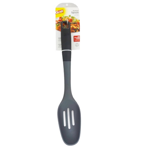 Glad Slotted Spoon 13in Black Handle-wholesale