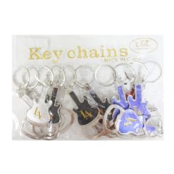 Key Chain Metal Guitar LA Asst Clrs-wholesale