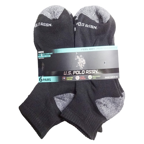 Mens Crew Socks 6pk 6-12 Black-wholesale Mens Crew Socks 6pk 6-12 Black-wholesale