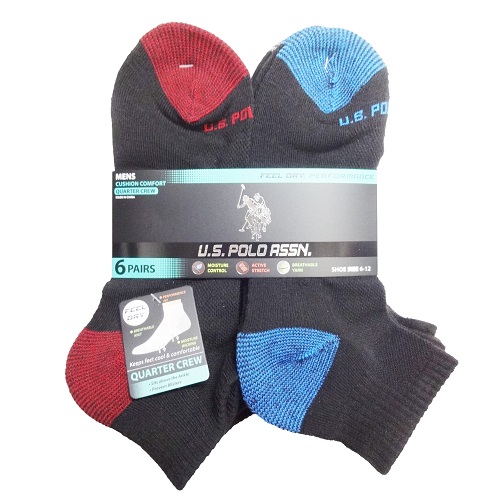 Mens Crew Socks 6pk 6-12 Black-wholesale Mens Crew Socks 6pk 6-12 Black-wholesale