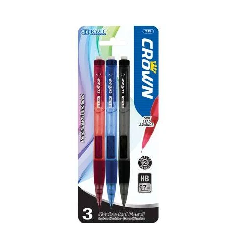Crown Mechanical Pencils 3pk Lead Includ-wholesale Crown Mechanical Pencils 3pk Lead Includ-wholesale