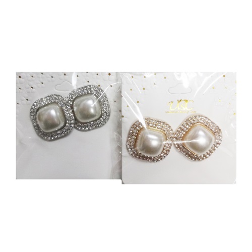 Fashion Earrings Pearl 1pair Gold & Silv-wholesale Fashion Earrings Pearl 1pair Gold & Silv-wholesale