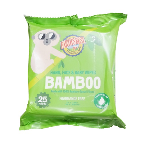 Earths Best Baby Wipes 25ct Bamboo-wholesale