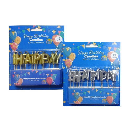 Birthday Candles 13ct Gold & Silverwholesale Online wholesale store of