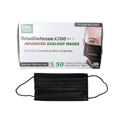 Disposable Mask 50pc Black 3-Layers-wholesale