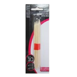Manicure Sticks 10ct 4in Wooden-wholesale