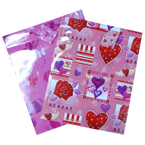 Valentine Gift Bags Butterflu-Hearts Lg-wholesale