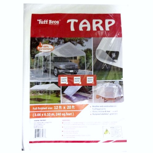 Tuff Bros Tarp 12X20 Ft White H.D-wholesale Tuff Bros Tarp 12X20 Ft White H.D-wholesale