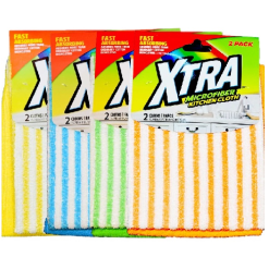 Xtra Microfiber Kitchen Cloth 2pk Asst-wholesale