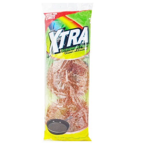 Xtra Scrubbing Pads Copper Coated 3pk-wholesale Xtra Scrubbing Pads Copper Coated 3pk-wholesale
