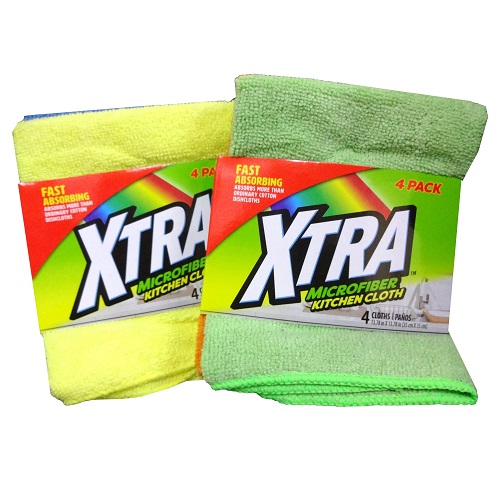 Xtra Kitchen Cloth 4pk Asst Clrs-wholesale