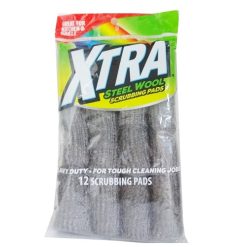 Xtra Scrubbing Pads 12pk Steel Wool-wholesale