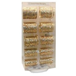 ***Gold Plated Bangels Asst W-Display-wholesale