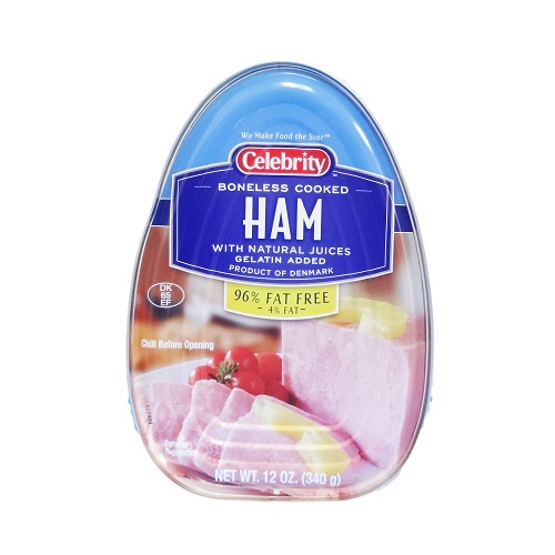 Celebrity Boneless Cooked Ham 12oz 96% F-wholesale