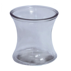 Vase Hourglass 4in Clear-wholesale