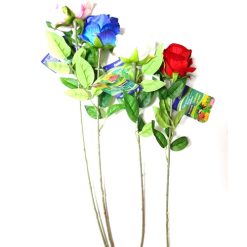 Decor Rose 3 Leaves 63cm Asst Clrs-wholesale