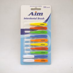 Aim Interdental Brush 10pc Asst Clrs